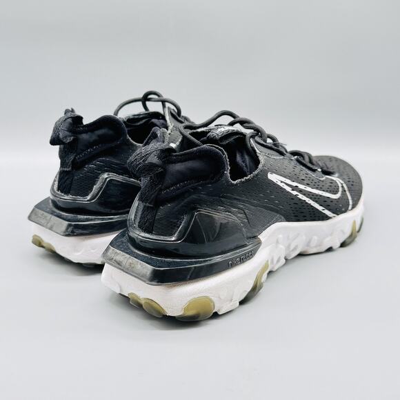 Nike Shoes Mens 9 Black React Vision Athletic Running Sneakers Low Top Lace Up - Picture 8 of 11